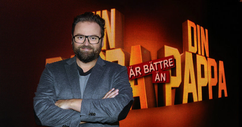 Adam Alsing i "Min pappa är bättre än din pappa" i TV3 Play