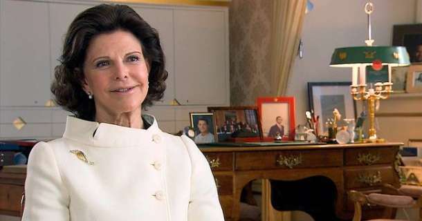Drottning Silvia i dokumentären "Kungliga juveler" i SVT Play
