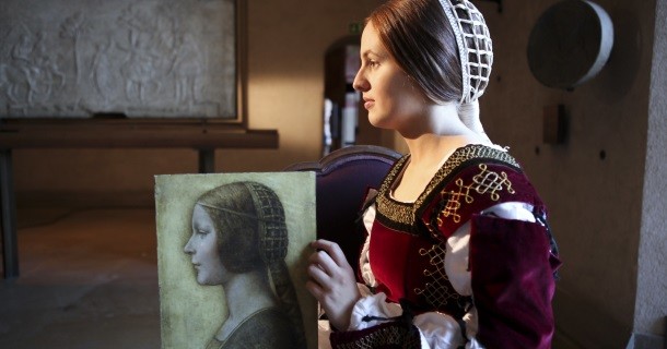 Flicka med da Vinci-tavla i dokumentären "Mysteriet med da Vinci-tavlan" i SVT Play