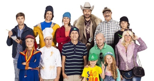 Komiker i humorserien Sommartider i TV3 Play