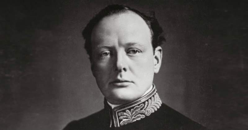 Winston Churchill i dokumentären "Churchills första världskrig" i SVT Play