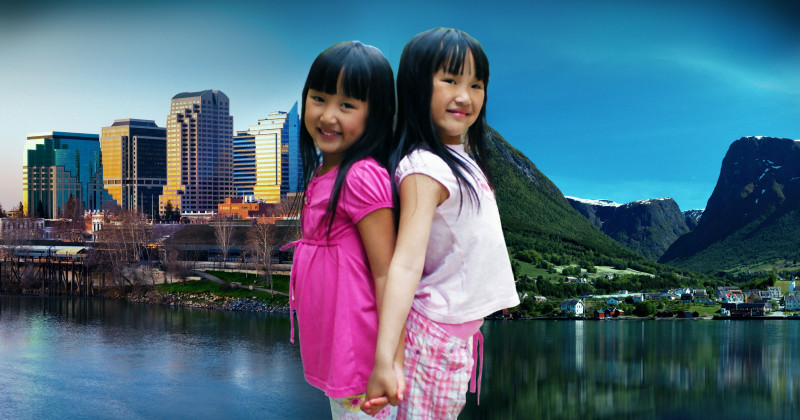 Kinesiska tvillingar i dokumentären "Tvillingsystrar" i SVT Play