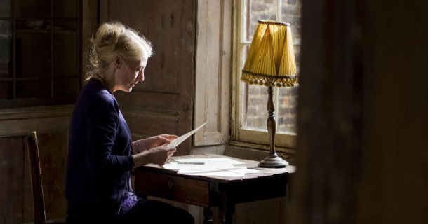 Geraldine James i dokumentären "Geniet Marie Curie" i SVT Play