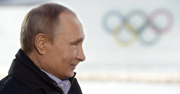 Vladimir Putin i dokumentären "Putins vinter-OS" i TV10 Play