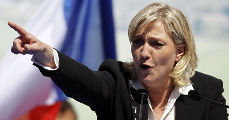 Marine Le Pen i dokumentären "Det våras för populisterna" i SVT Play