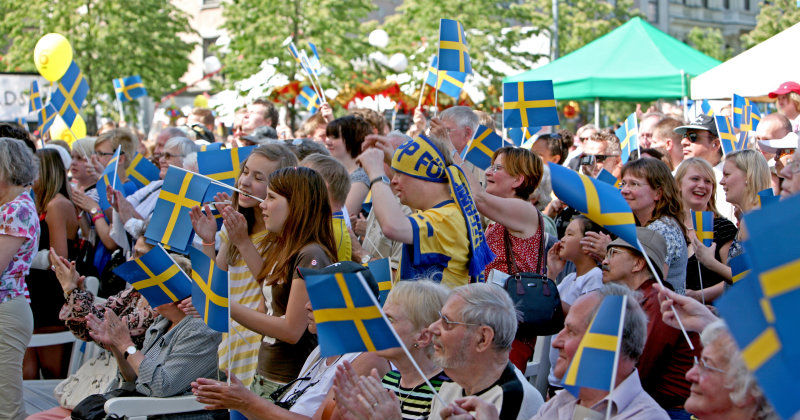 Nationaldagsfirande i "Om nationaldagen - 6 juni" i SVT Play