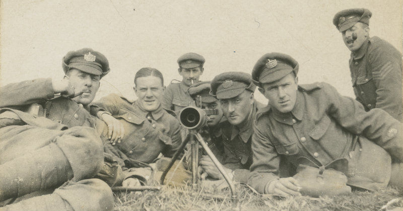 Soldater i första världskriget i dokumentären "Första världskrigets amatörbilder" i SVT Play