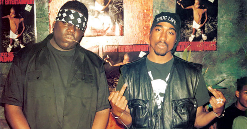 Biggie och Tupac i dokumentären "Biggie and Tupac" i UR Play
