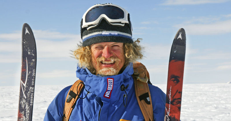 en norske äventyraren Aleksander Gamme i dokumentären Ensam mot Sydpolen i SVT Play