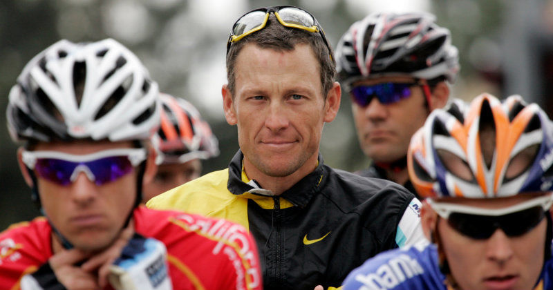 Lance Armstrong i "Lance Armstrong - mannen som lurade världen" i TV4 Play