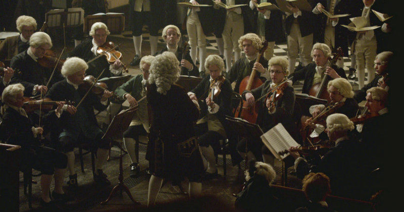 Händel med orkester i dokumentären Händel, Messias och hittebarnen i SVT Play