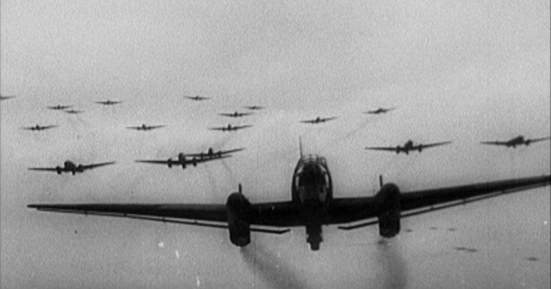 Tyska bombare i dokumentärserien Skandinavien i Hitlers järngrepp i UR Play