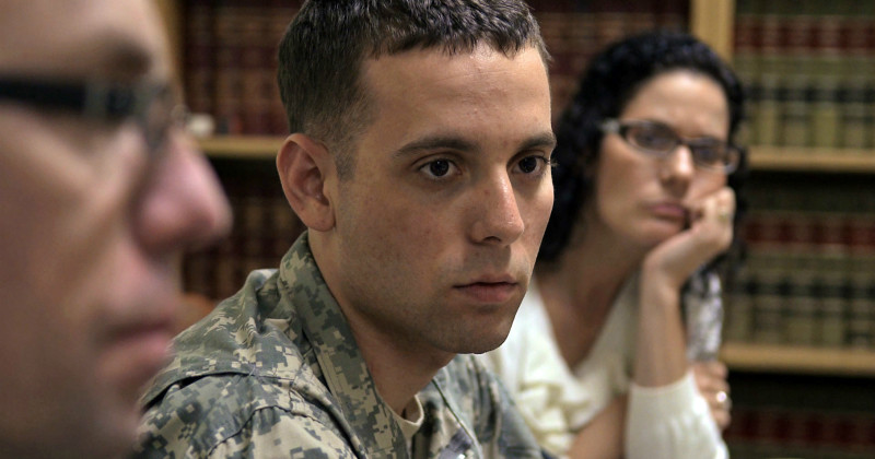 Amerikansk soldat i dokumentären Dödshot i armén i UR Play