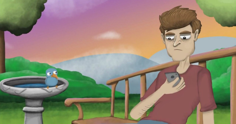 Bild från animering i humorserien "Trip Tank" i TV3 Plat