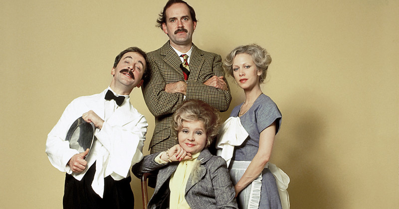 Andrew Sachs, John Cleese, Connie Booth och Prunella Scales