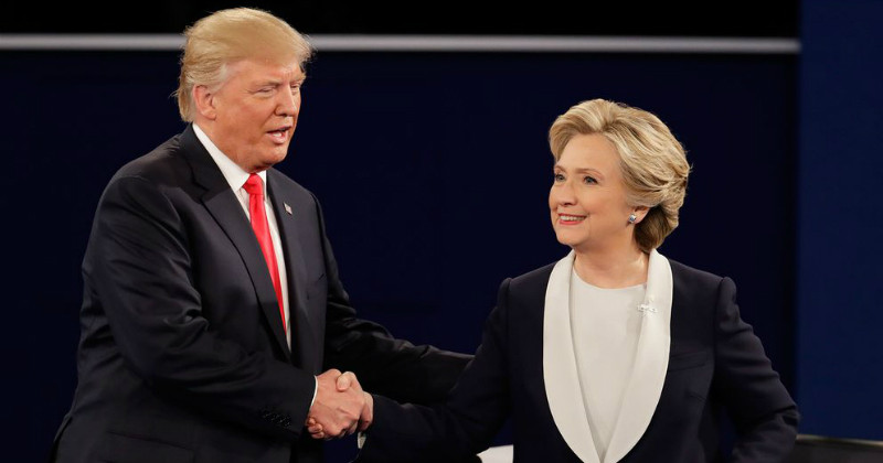 Trump och Clinton i "USA-val 2016: Debatt" i SVT Play