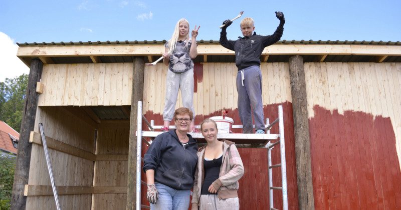 Familj målar i Alla bygger i TV4 Play