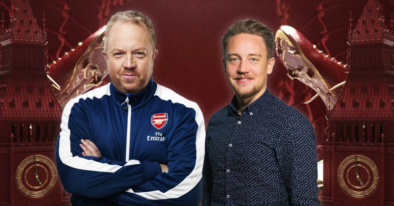 Anders Jansson och Erik Bäckrud i fotbollsmagasinet "Mellan raderna" i Viafree
