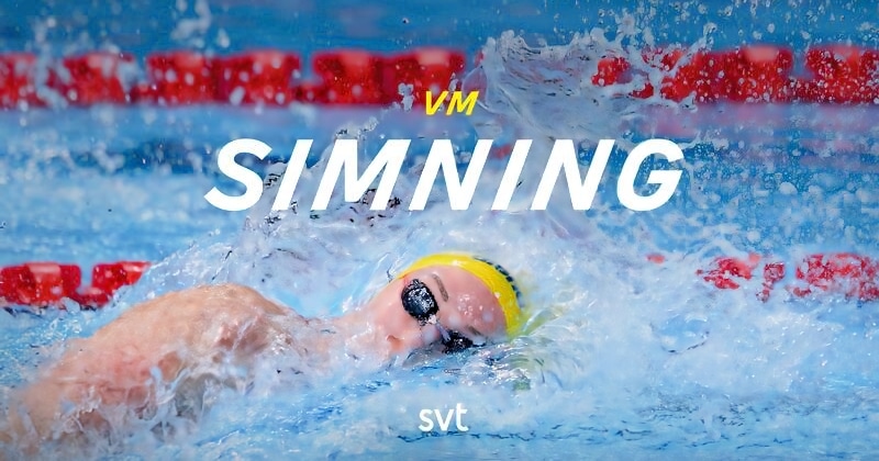 Simning: VM 2025 på SVT Play streama