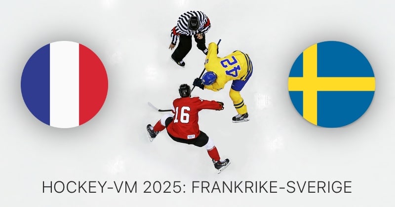 Hockey-VM 2025 Frankrike - Sverige Live streaming TV6 Play Viaplay