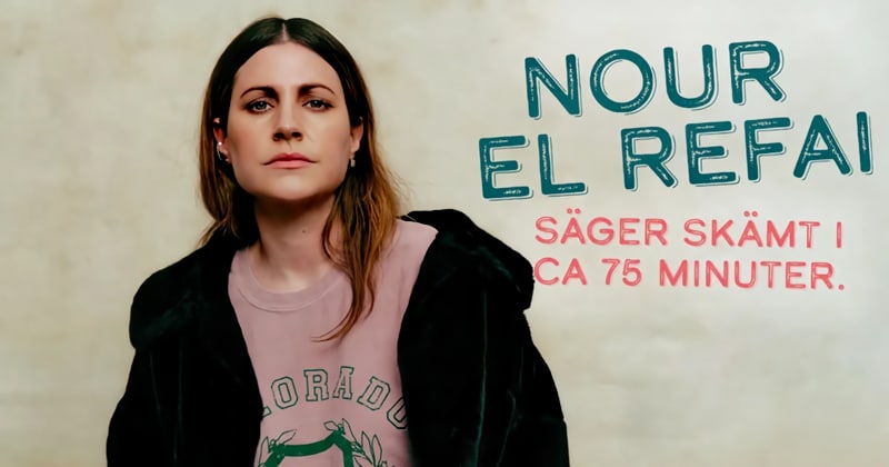 Nour El Refai säger skämt i ca 75 minuter på SVT Play streama