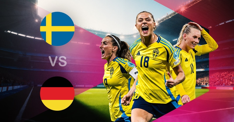 Sverige - Tyskland EM live streaming TV10 Play Viaplay