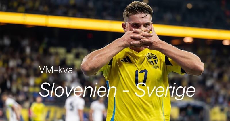 VM-kval Slovenien Sverige live streaming TV6 Play Viaplay
