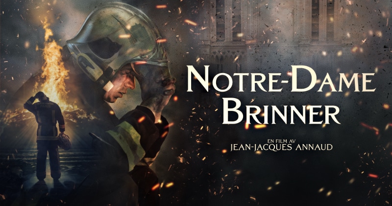 Notre-Dame brinner på SVT Play streama