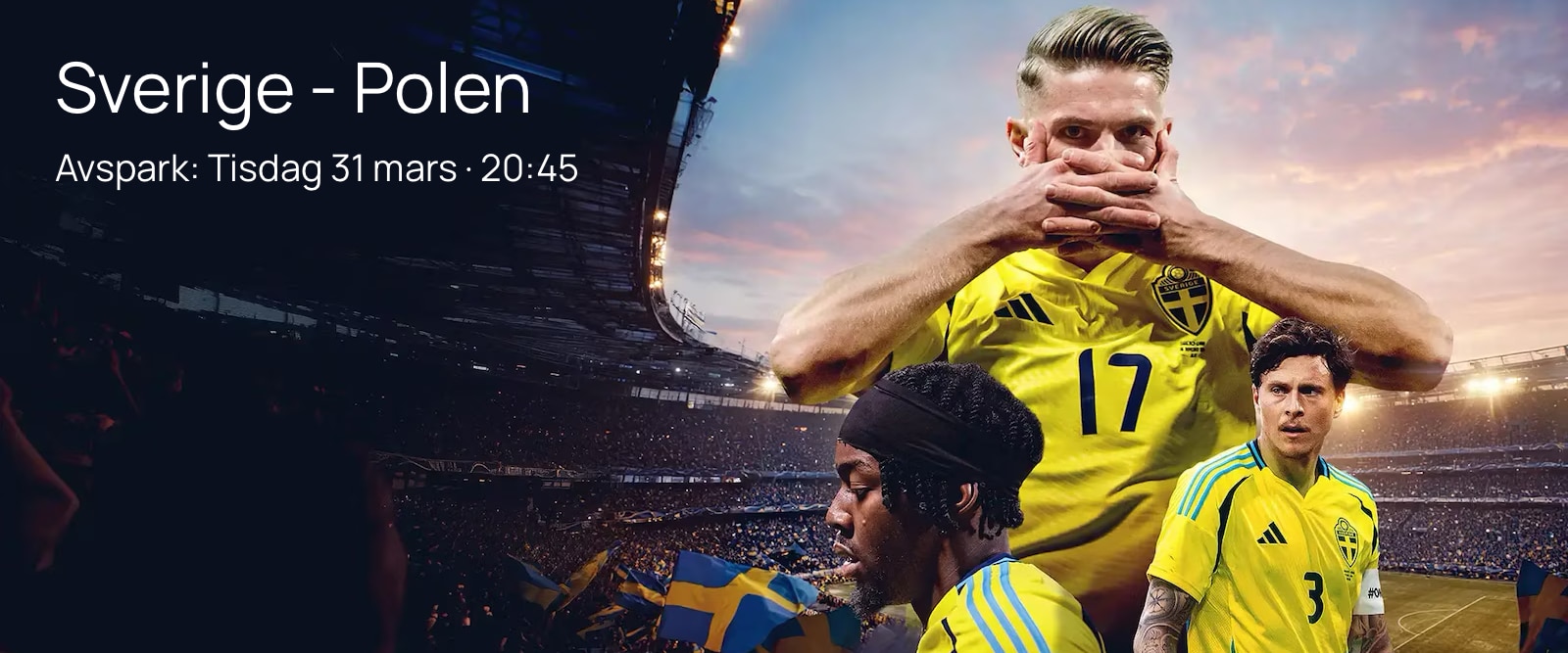 Sverige–Polen live stream VM-playoff – se matchen på Viaplay