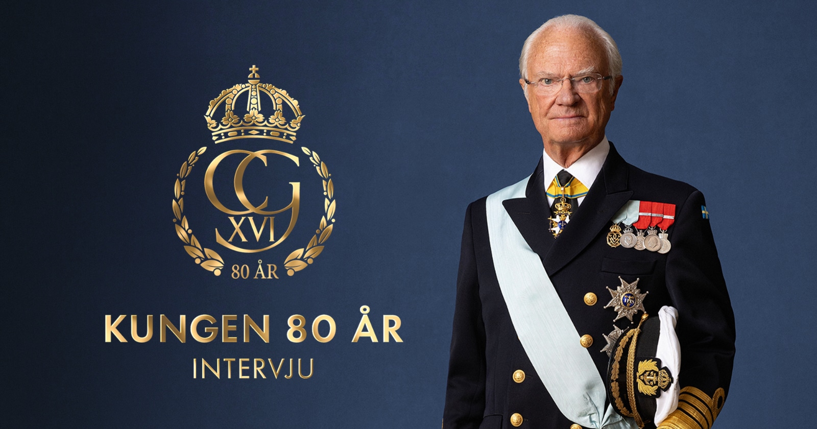 Kungen 80 år - intervju på SVT Play streama