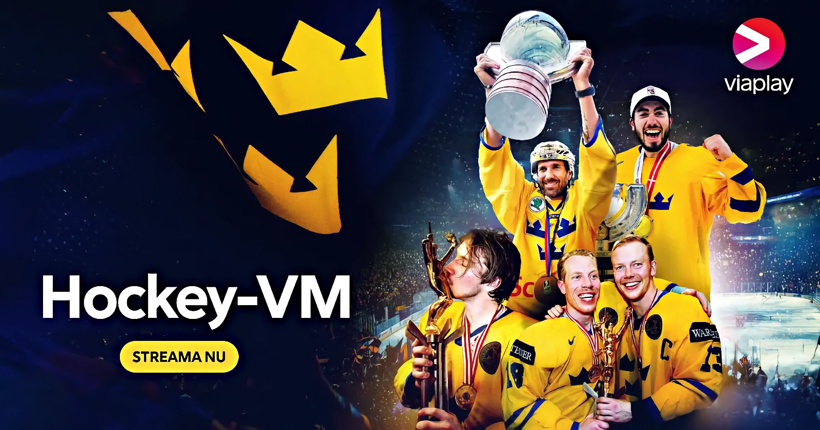 Streama Hockey-VM 2026 – TV6, TV10 & Viaplay Sport | Viaplay