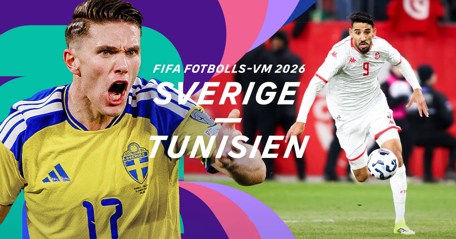 Fotbolls-VM: Sverige–Tunisien på SVT Play LIVE stream